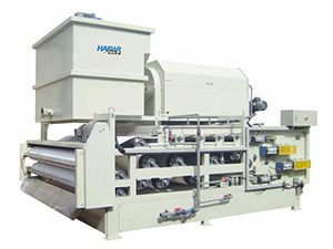 Filtro prensa de correia industrial com tambor rotativo para espessamento-desaguamento – série HTE